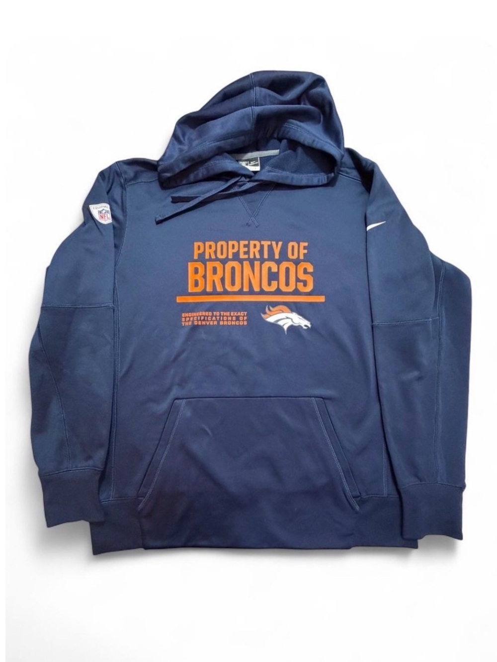 Nike Denver Broncos NFL Property Of Broncos Therma-FIT Hoodie Men’s Large